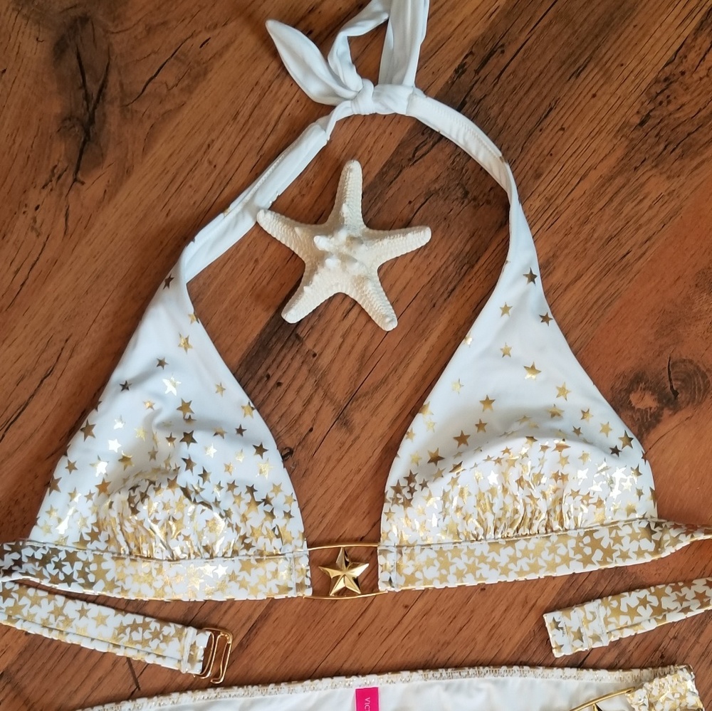 VS White and gold stars bikini